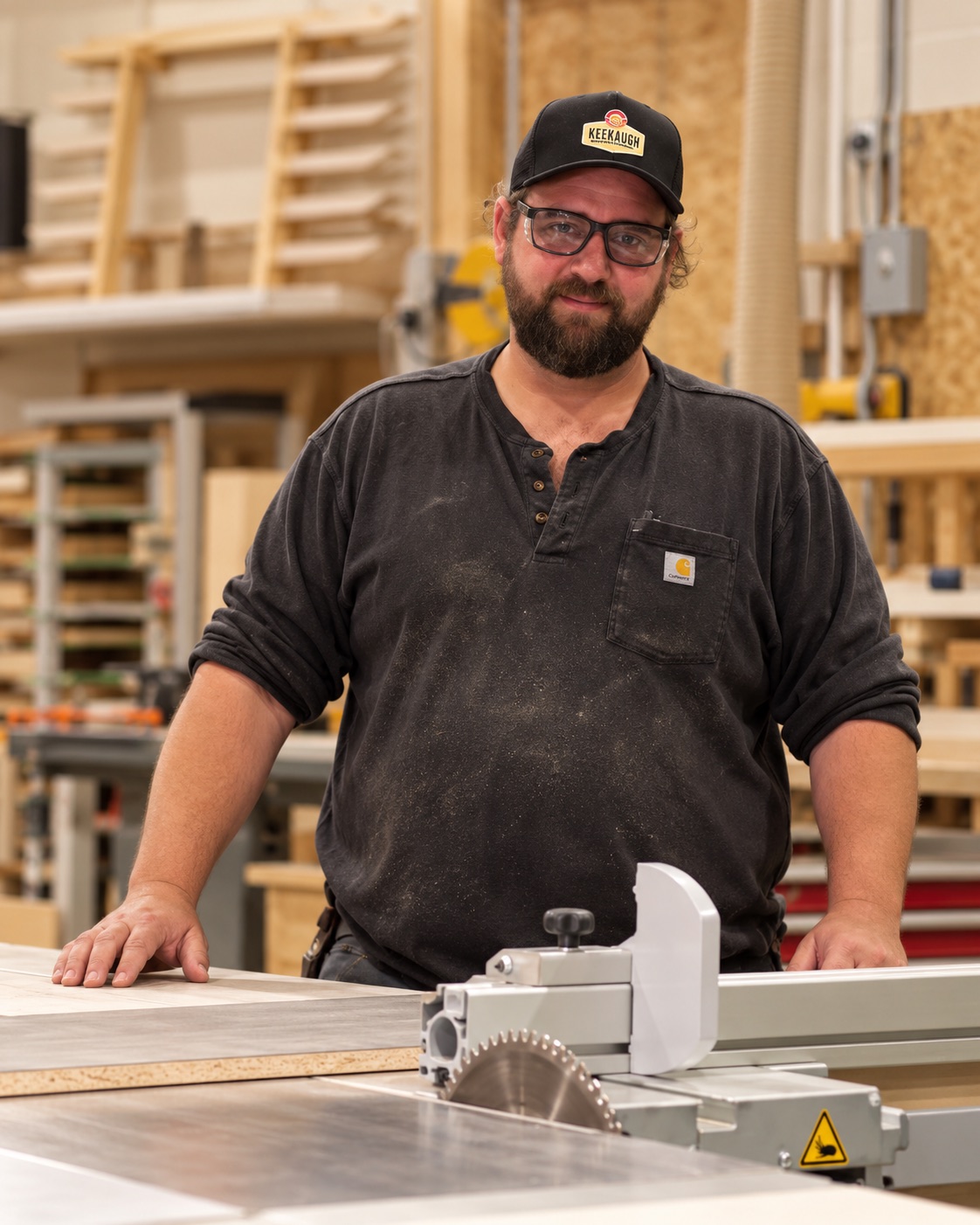 Peter in the Kelowna Millwork workshop